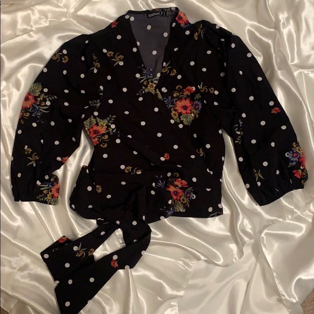 Boohoo Wrap Shirt
